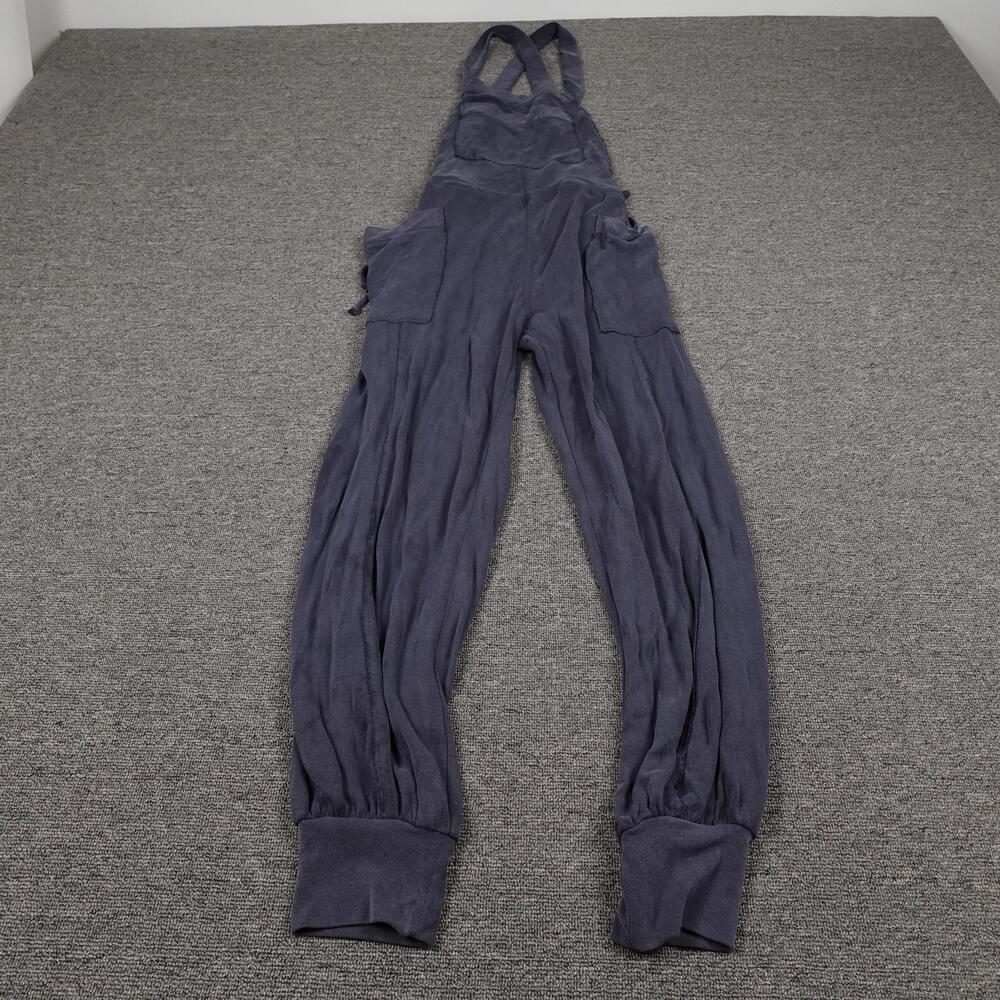 FP Movement Jumpsuit Womens Small Blue Jump Start Knit Pocket Jogger Lounge